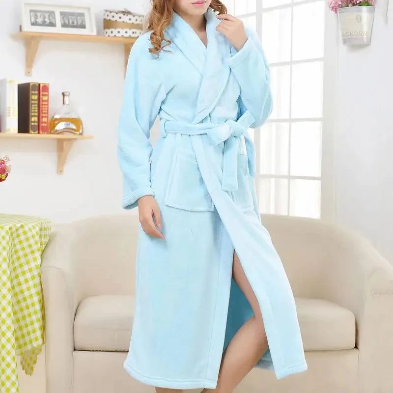 Peignoir_de_bain_grande_taille_homme-flanelle-polyester-hiver-epais-col-chale-manche-longue-femme-absorbant-mi-mollet-bleu-ciel