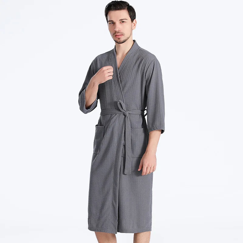 Peignoir_de_bain_homme_coton_brod_-mi-mollet-manche-longue-blanc-hiver-gris