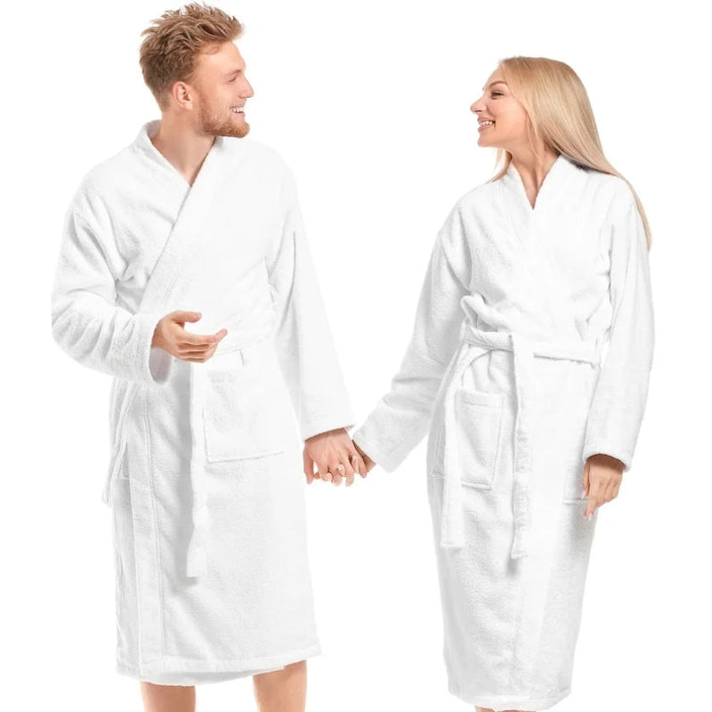 Peignoir de bain homme gravé-flanelle-corail-blanc-hiver