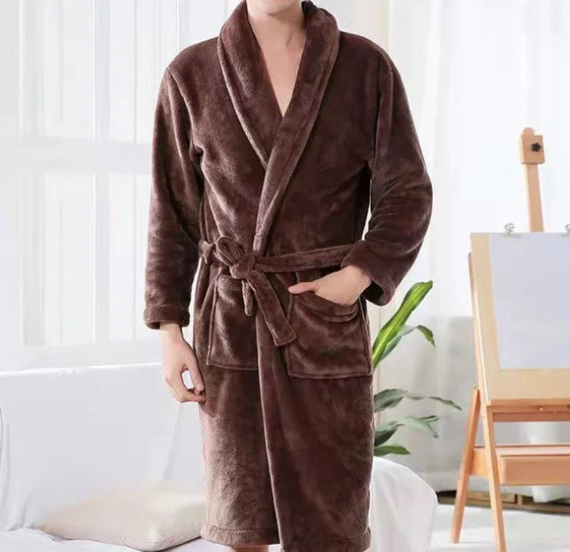 Peignoir_de_bain_homme_grave_-absorbant-blanc-hiver-manche-longue-marron