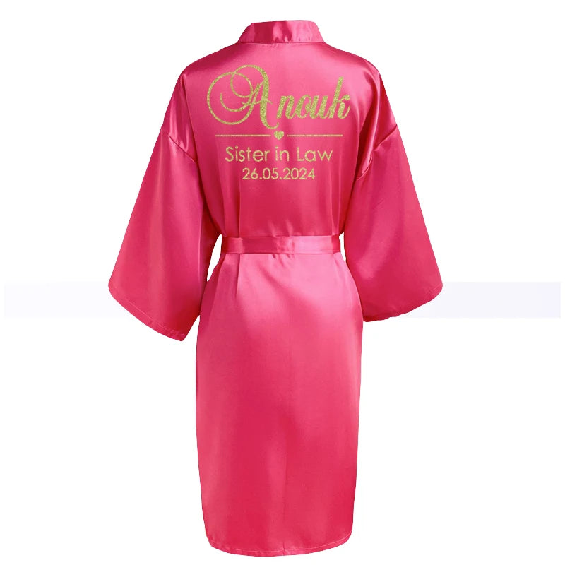 Peignoir_de_bain_personnalise-Non_tisse_polyester-col V-manche courte-mi-cuisse-léger-doux-confortable-été-moelleux-printemps-rose bonbon