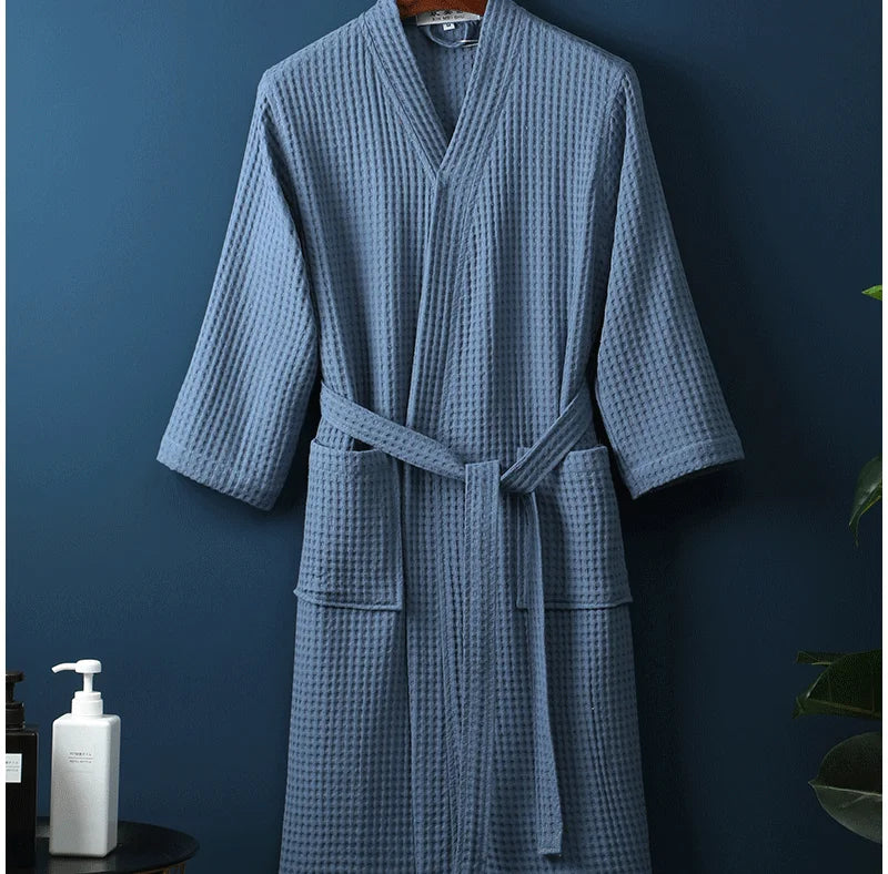 Peignoir_de_bain_ponge_adulte-coton-gaufre-manche-longue-mi-mollet-doux-confortable-absorbant-col-chale-epais-printemps-automne-hiver-gris