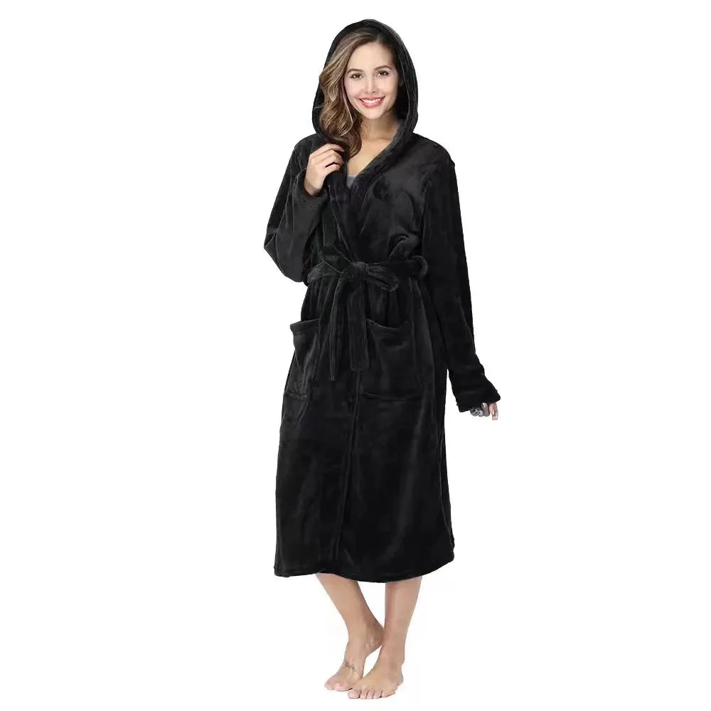 Peignoir de bain pour homme personnalisé-noir-confortable