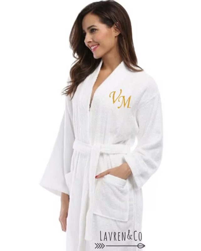 peignoir de bain femme personnalisé-blanc-moelleux