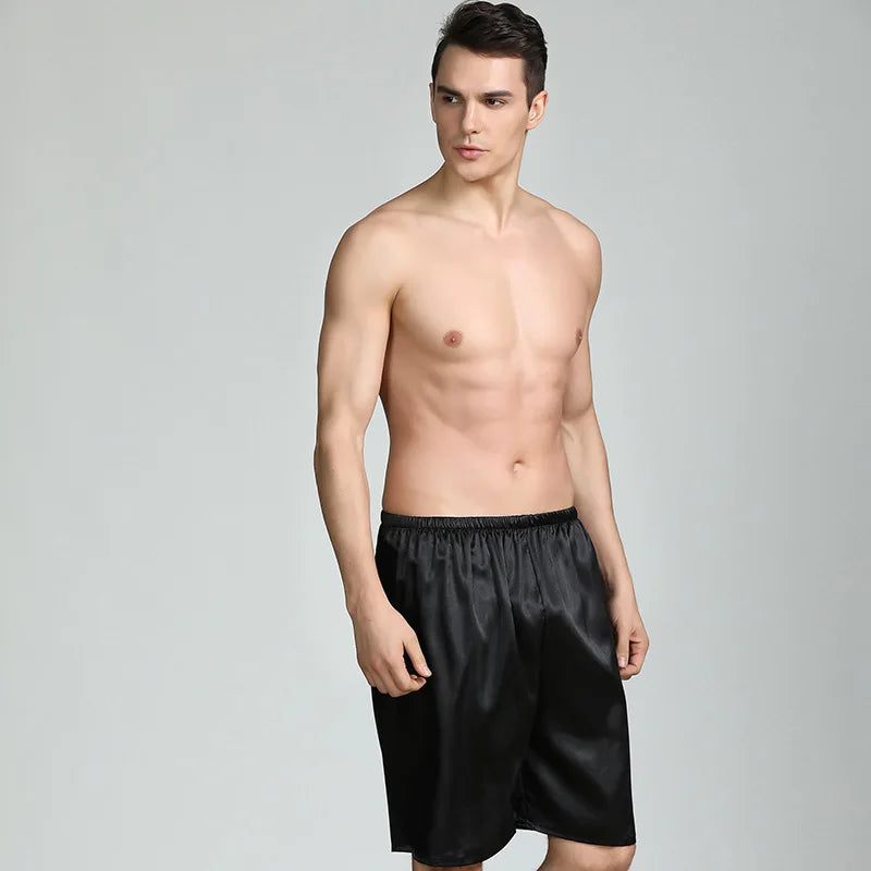 peignoir de bain pour homme grande taille-satin-noir-confortable