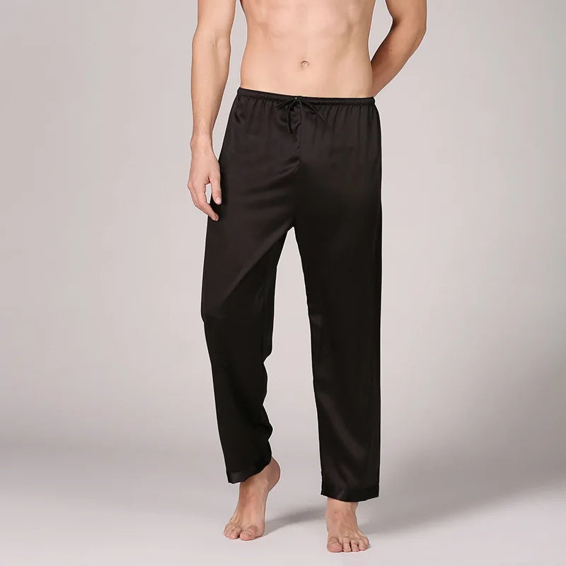 peignoir de bain pour homme grande taille-satin-noir-doux