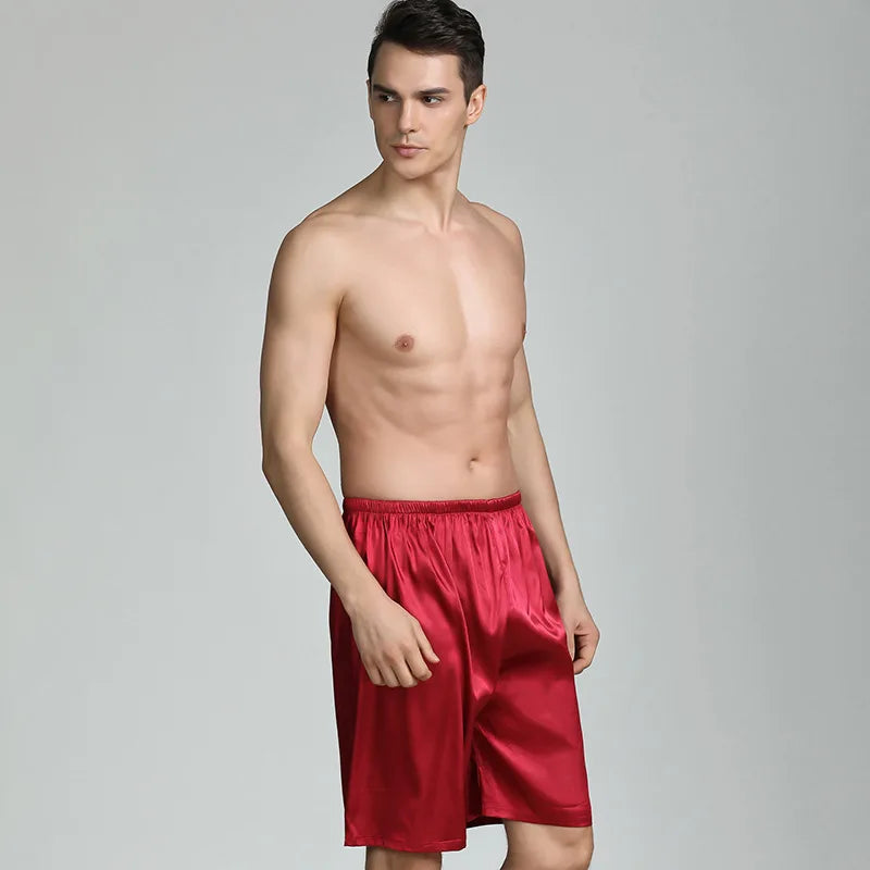 peignoir de bain pour homme grande taille-satin-rouge-moelleux